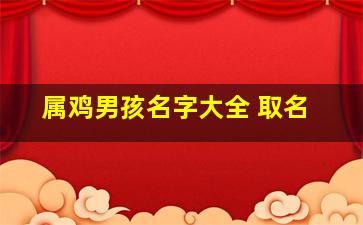 属鸡男孩名字大全 取名